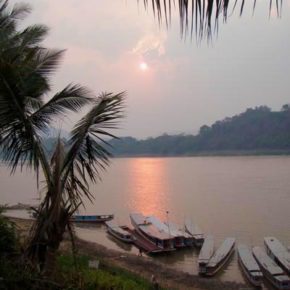 031 sonnenuntergang ueber dem mekong luang prabang laos