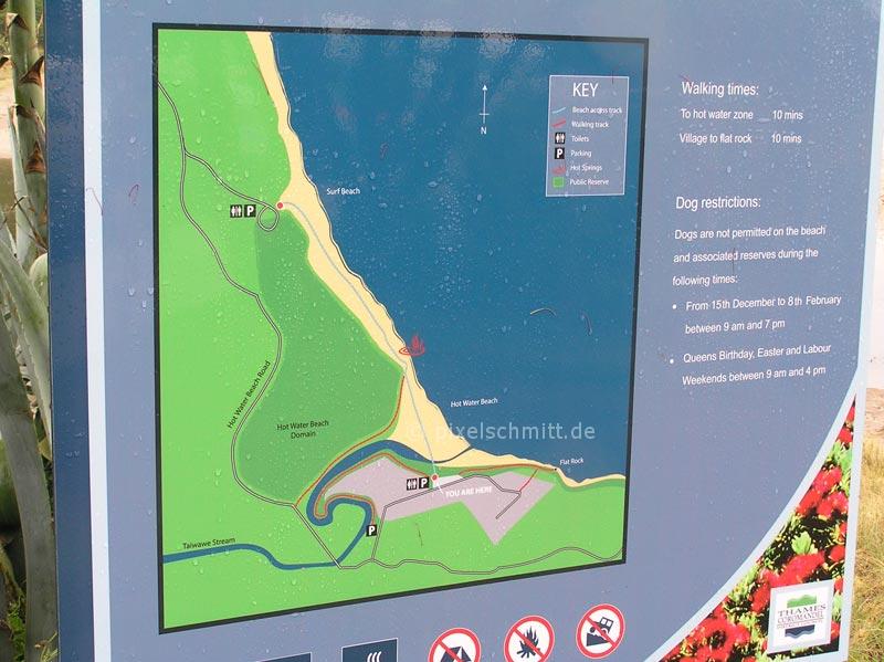 Hot Water Beach Neuseeland: Heißes Wasser direkt am Sand Am Hot Water Beach in Neuseeland