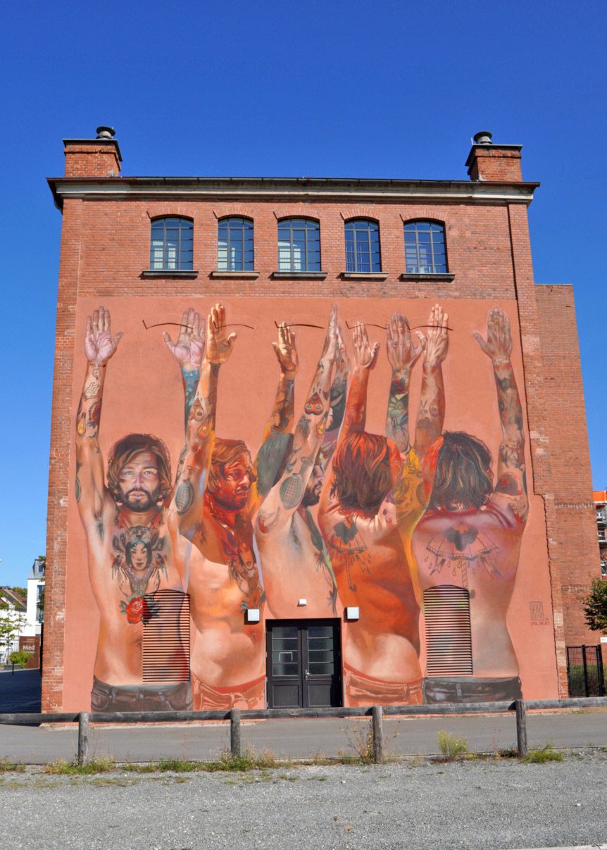 Street Art und Graffiti in Erlangen Street Art und Graffiti in Erlangen: Der Röntgenmann am Siemens Med Museum