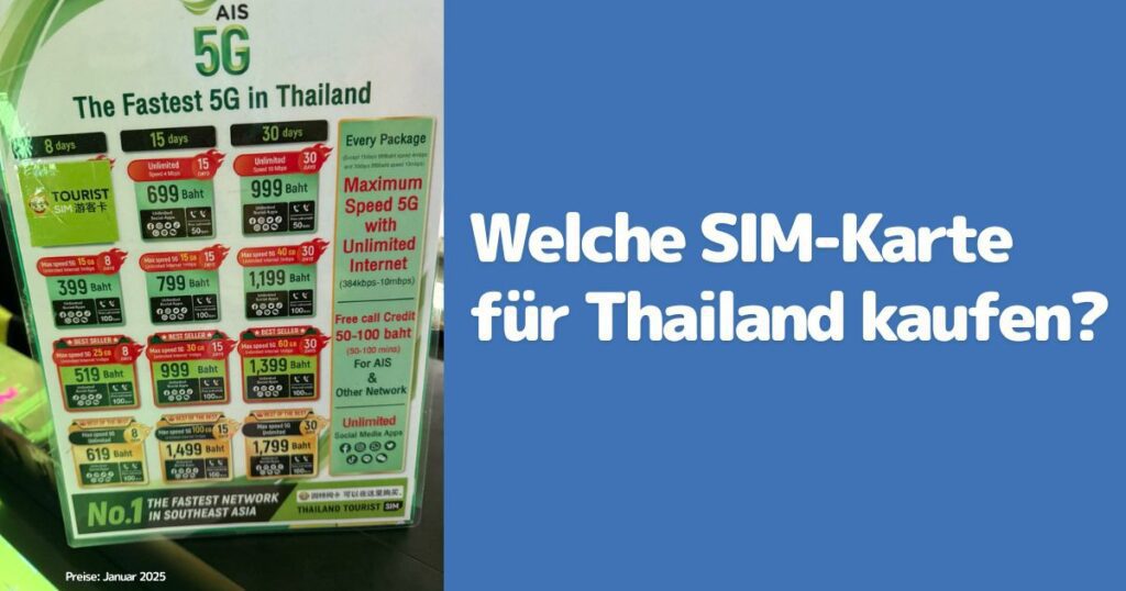 Welche SIM-Karte für Thailand kaufen